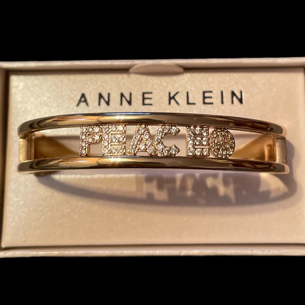 Floating Peace Bangle Bracelet